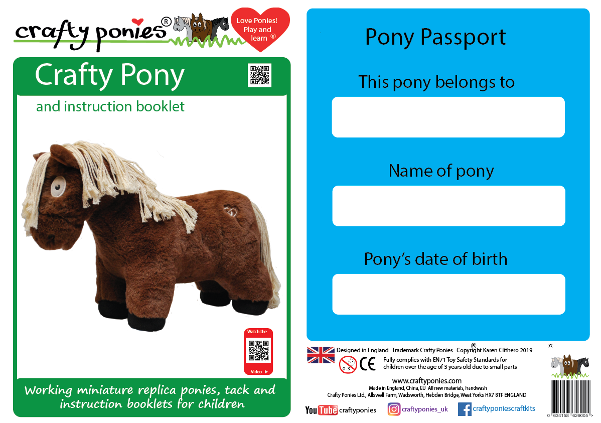 Crafty Ponies Soft Toy Pony Black