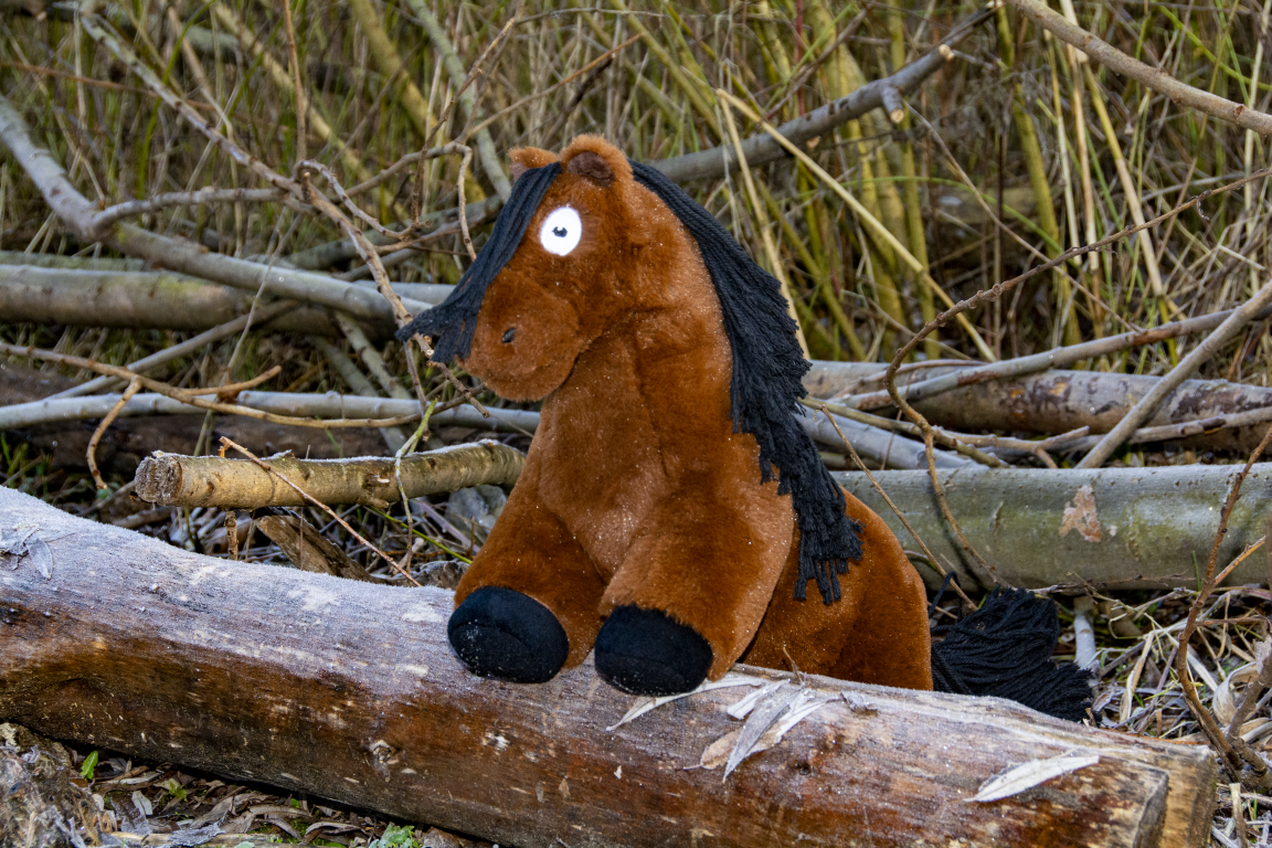 Soft toy top horse pony